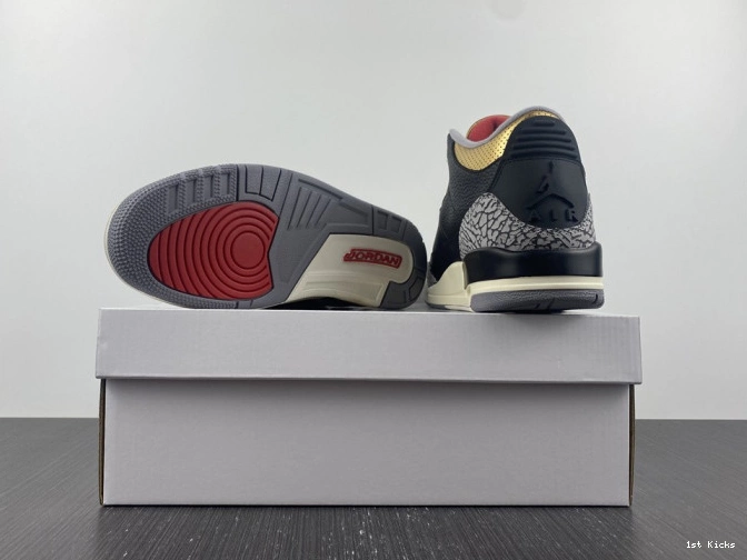 Gold 3 Black Jordan Air CK9246-067 WMNS 0731